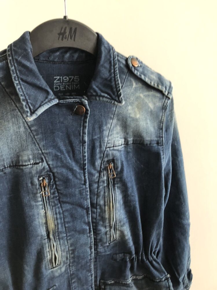 Parka kurtka jeansowa jeans ZARA