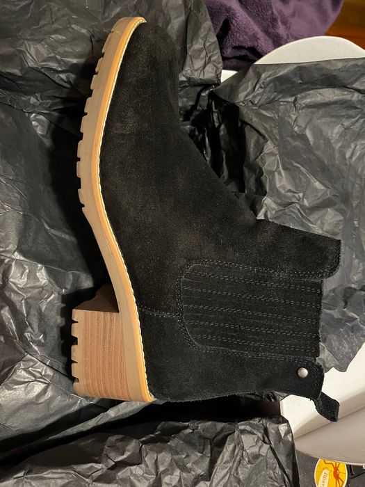 Замшеві черевики челсі утеплені