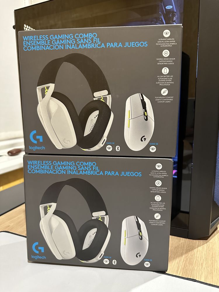 Наушники Logitech G435SE + G305SE Wireless (981-001162) Черный/Белый