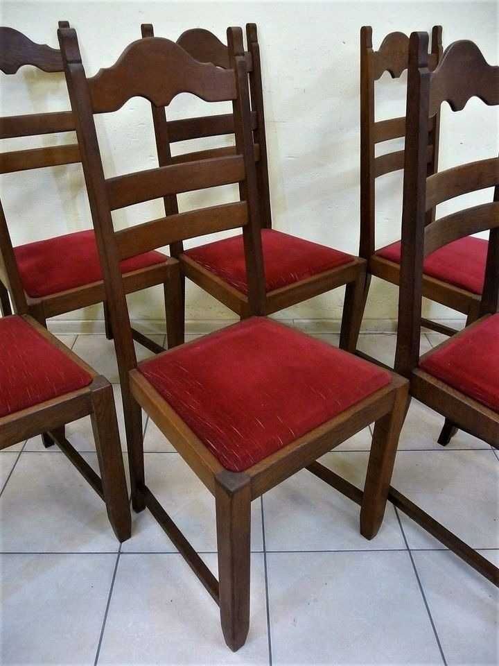 KLASYCZNY stół dębowy + 6 krzeseł