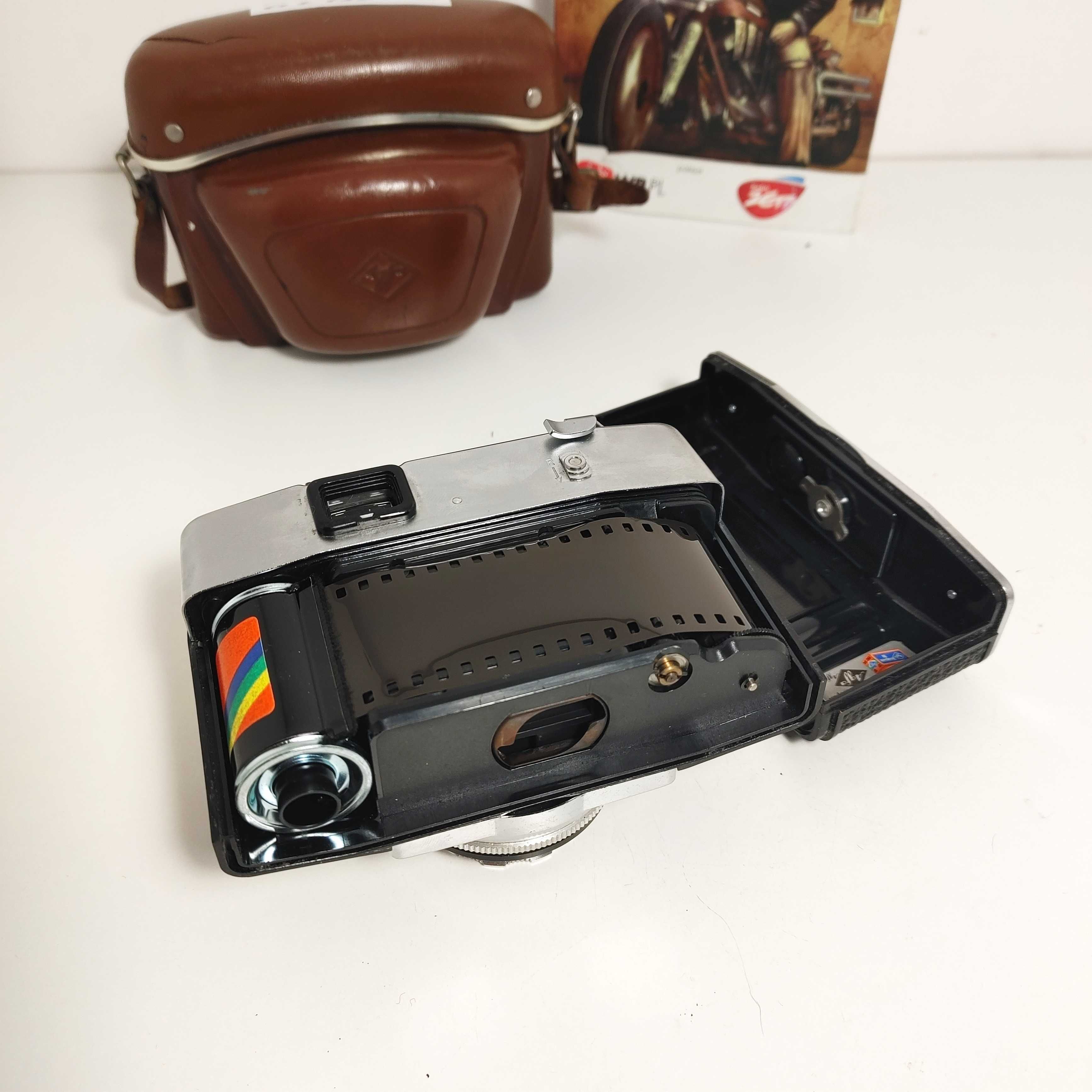Ciekawy fotograficzny aparat analogowy AGFA Optima Ia - skórzane etui