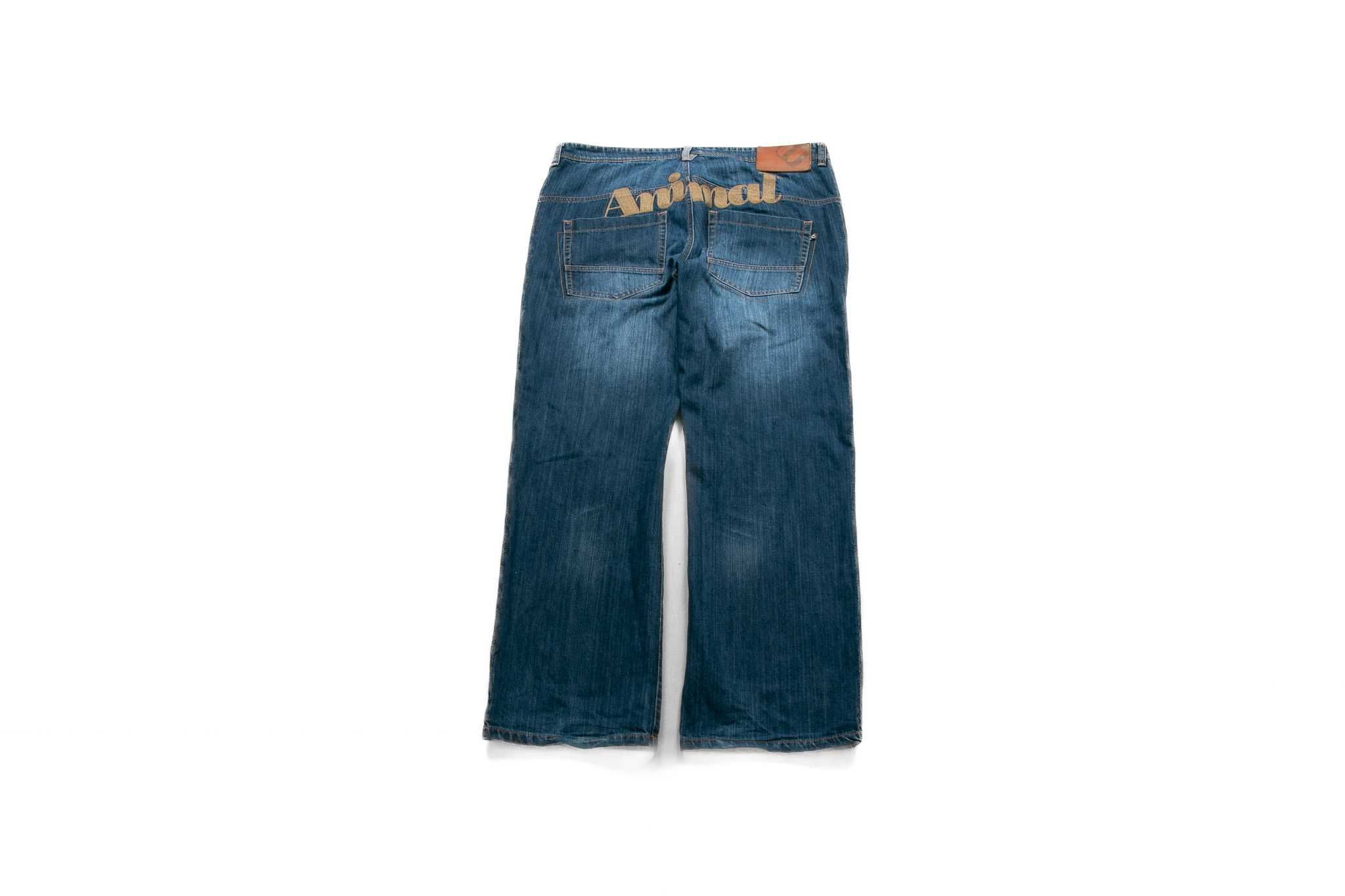 Spodnie jeansowe y2k Animal loose fit 36us