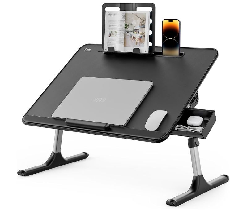 SAIJI stolik do laptopa, regulowana wysokość, kąt nachylenia 60x40cm