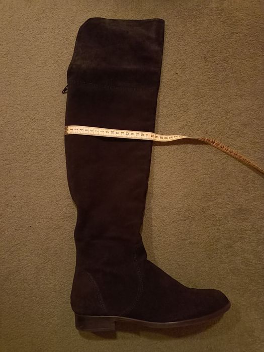 Чоботи-ботфорти весняні натуральна замша