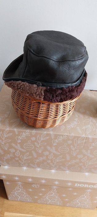 Czapka z prawdziwego kożucha męska