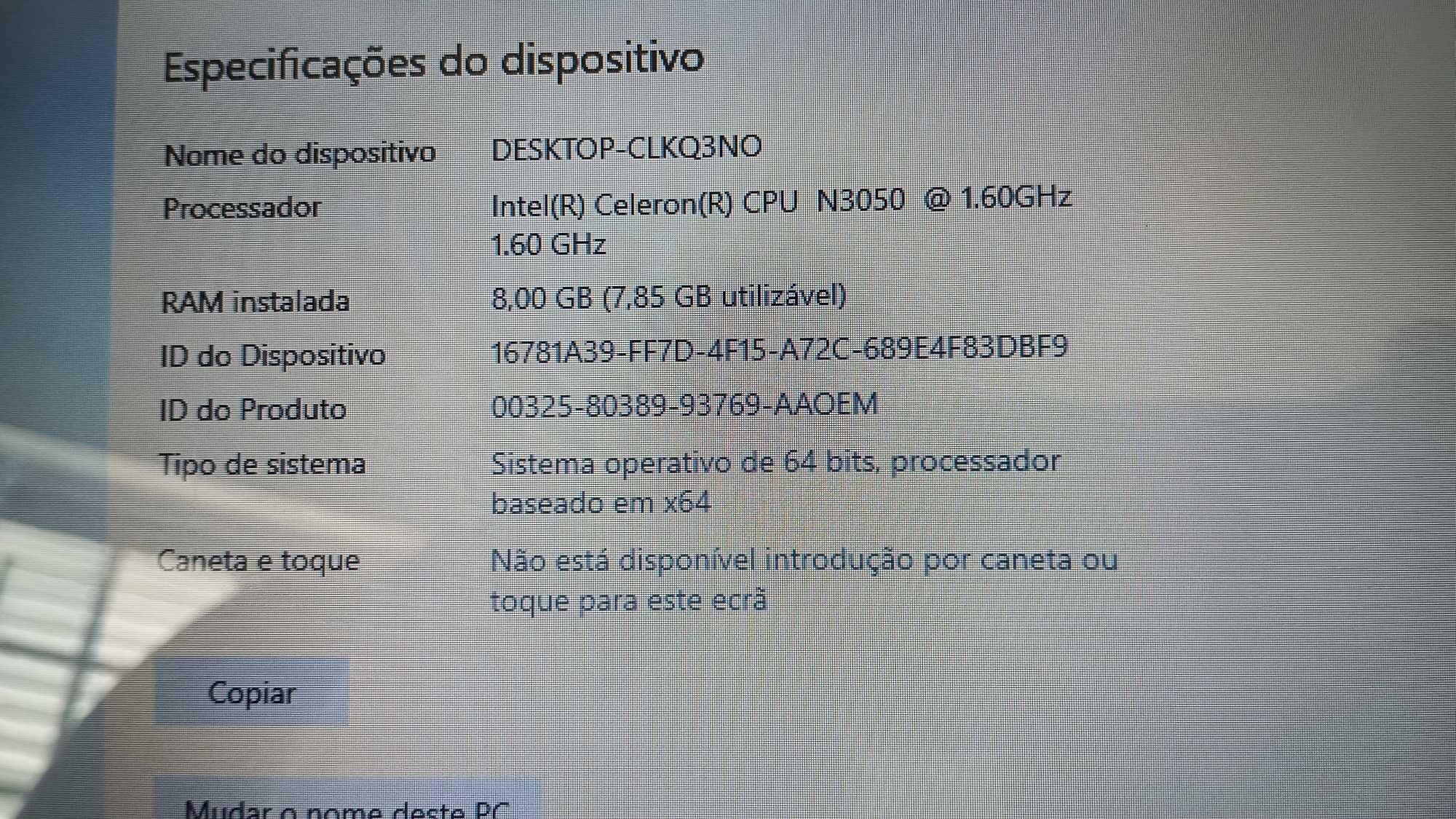 Portátil HP praticamente sem utilização (como novo)