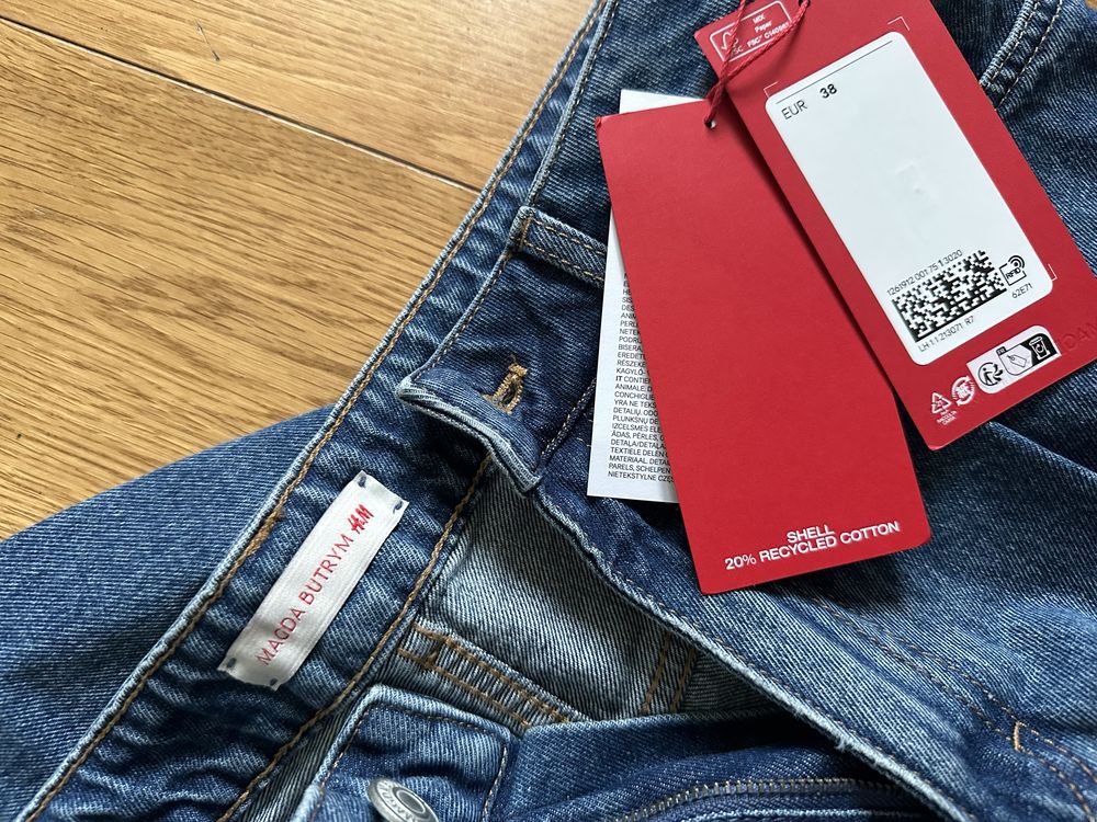 Jeansy baggy Magda Butrym H&M 38