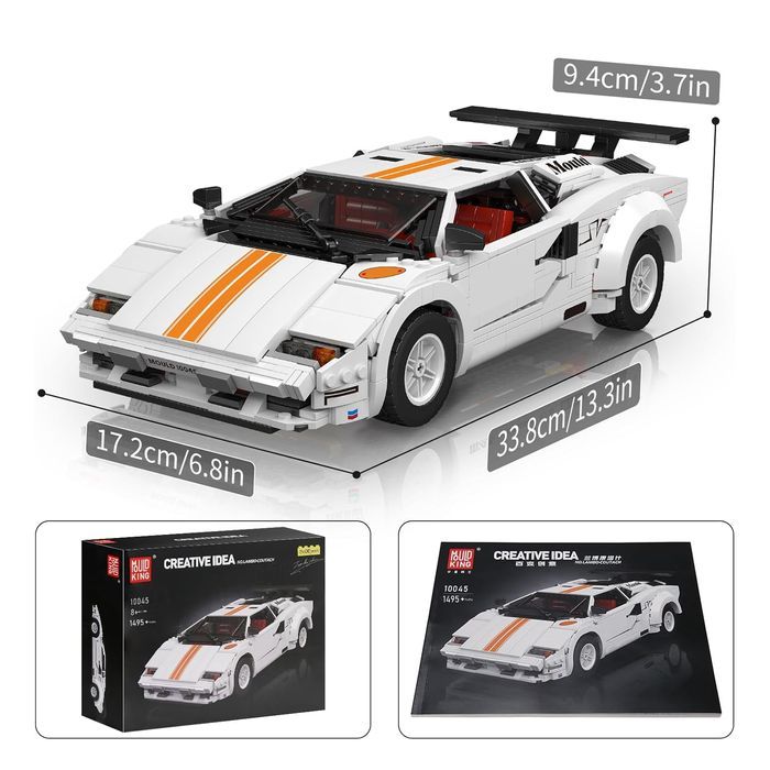 mould king 10045 supersamochód sportowy - klocki konstrukcyjne 1:14