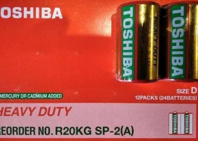 Батарейки ТОSHIBA R20 2шт.