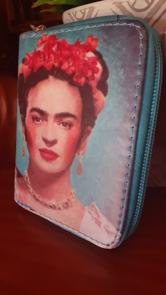 Carteira Estilo retro Vintage Frida Khalo porta Moedas Cacem Novo