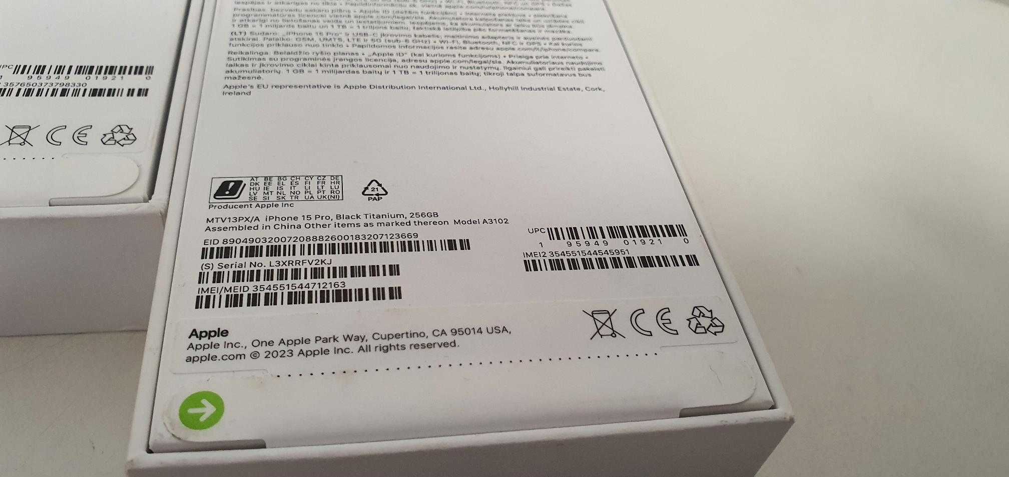 iPhone 15 Pro 256GB Black Titanium
