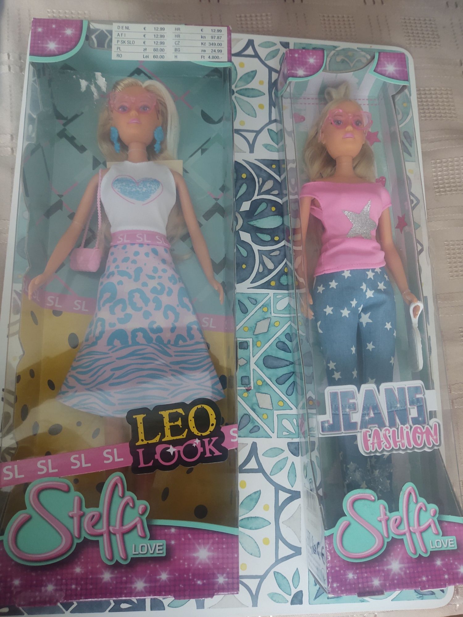 Nowa lalka Steffi Love Simba Barbie Jeans różowa na prezent okulary
