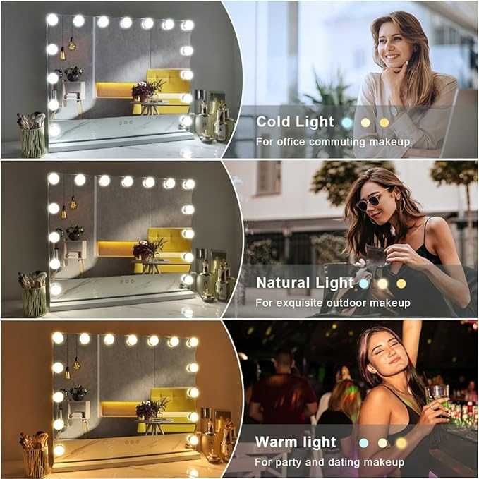 Lustro do Makijażu Hollywood FENCHILIN 15 LED