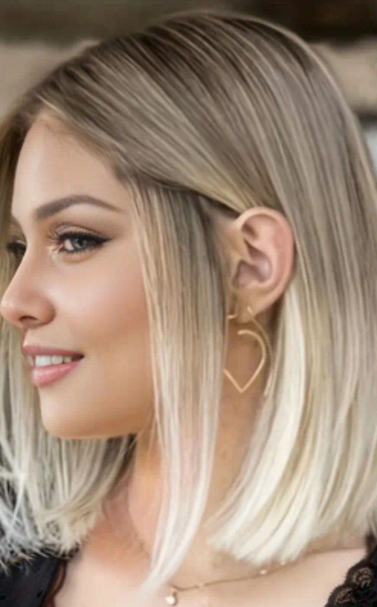Peruka platyna ombre