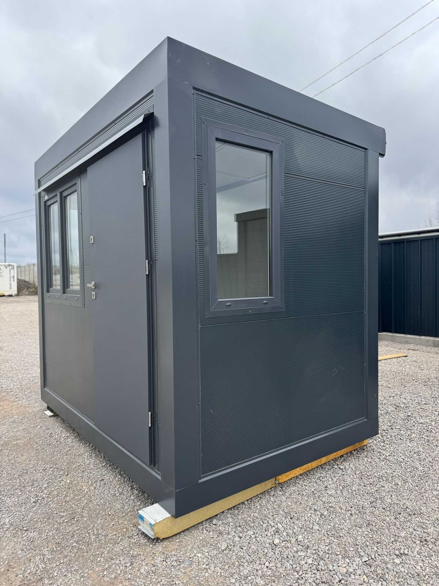Pawilon 3x2, kontener z płyty PIR 120mm, stróżówka