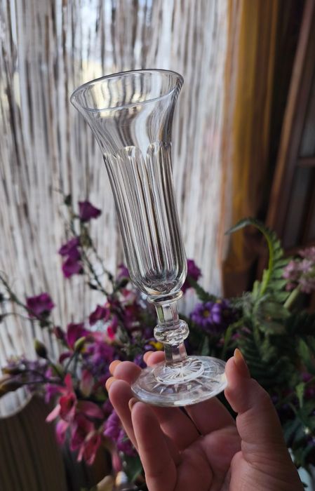 Бокал фужер ваза на ножке шкатулка старинное стекло царизм антиквариат