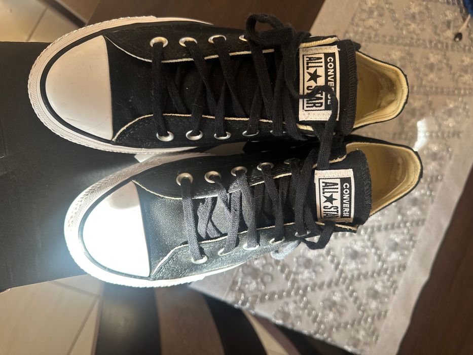 Converse na wysokiej platformie ctas lift ox czarne