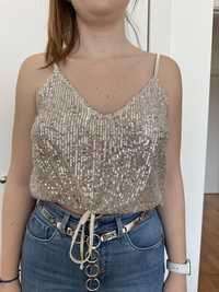 Top brilhante Zara