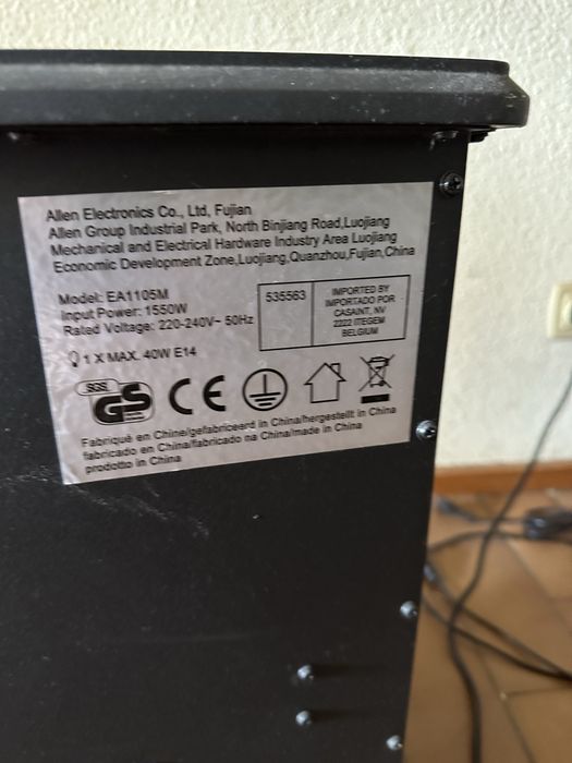 Aquecedor eletrico design lareira