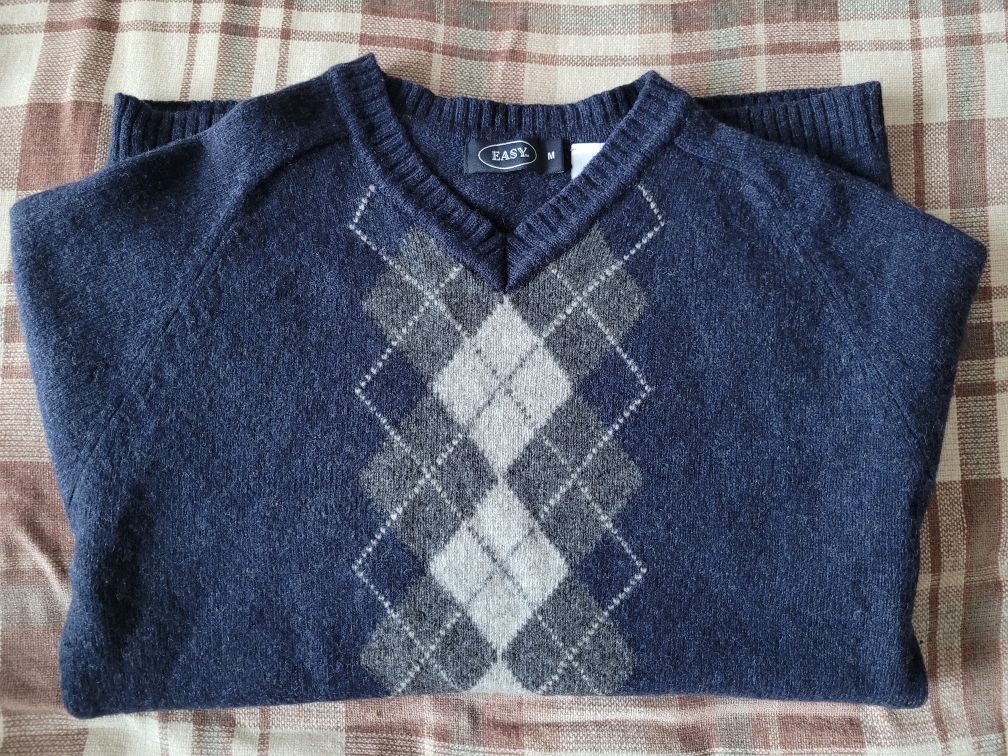 Wełniany sweter - 100% wełna lambswool rozmiar M