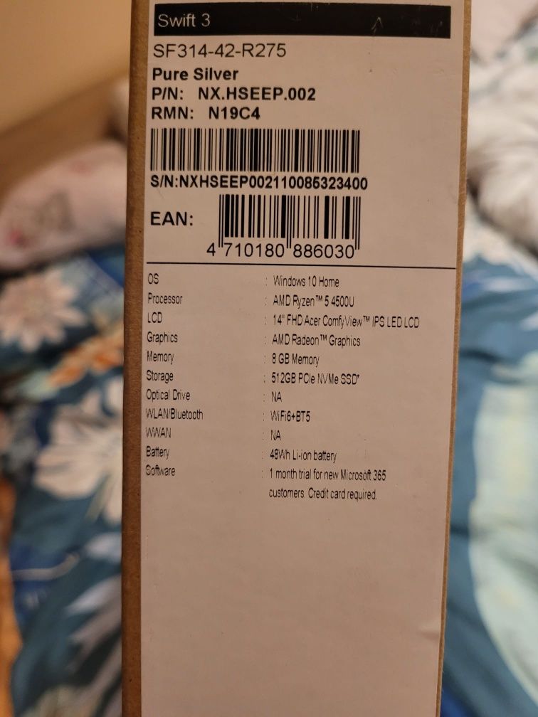LAPTOP Acer Swift 3