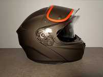 Nowy szczękowy (flip up) kask motocyklowy - LZR - czarny mat - rozm. M