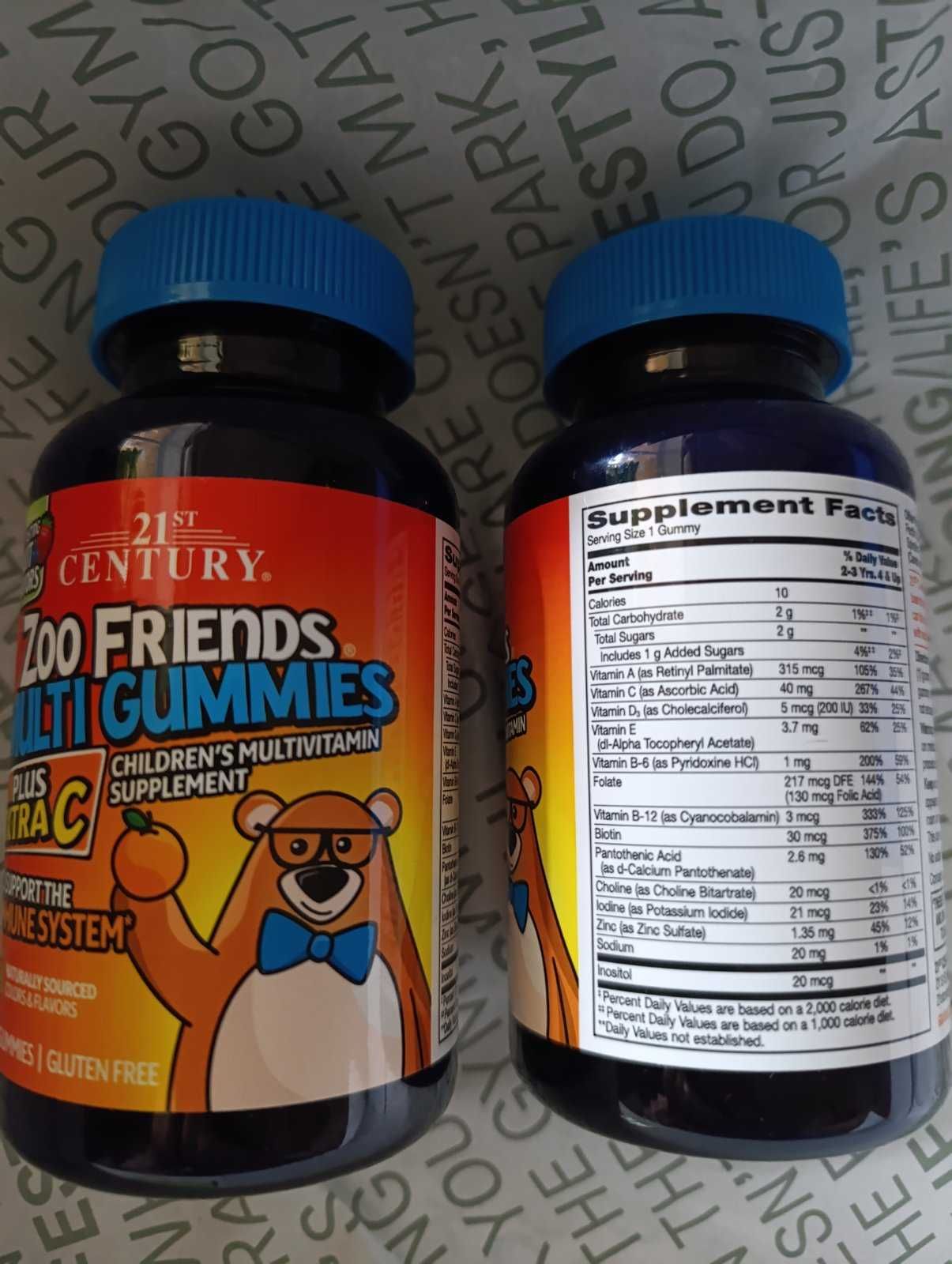 Мультивітаміни для дітей 21st Century Zoo Friends 60 tablets
