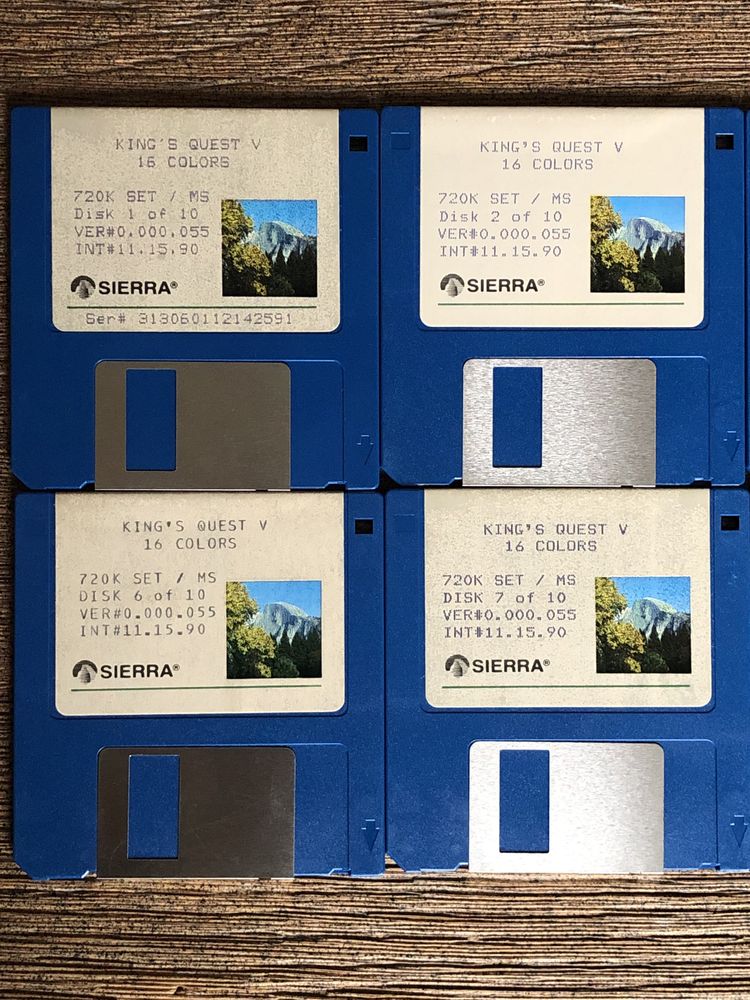 Gra komputerowa King’s Quest V dyskietki 3,5 retro PC Sierra On-Line !