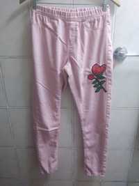Calças rosa floridas - Tamanho L/XL