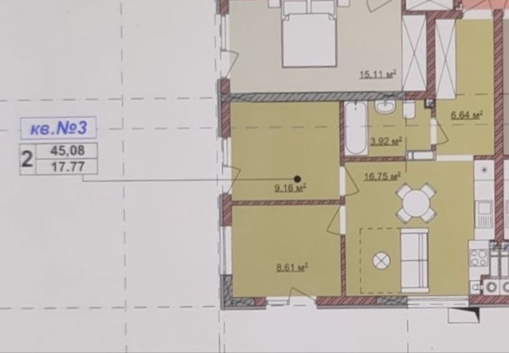 Продаж двокімнатної квартири ЖК B4