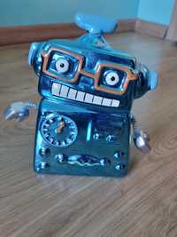 Skarbonka robot niebieski