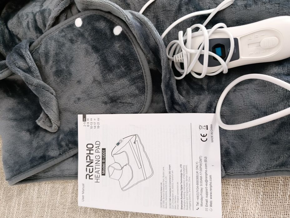 Mało Używana Podkładka Grzewcza Renpho 60x90 cm, 3 Stopnie Temperatura