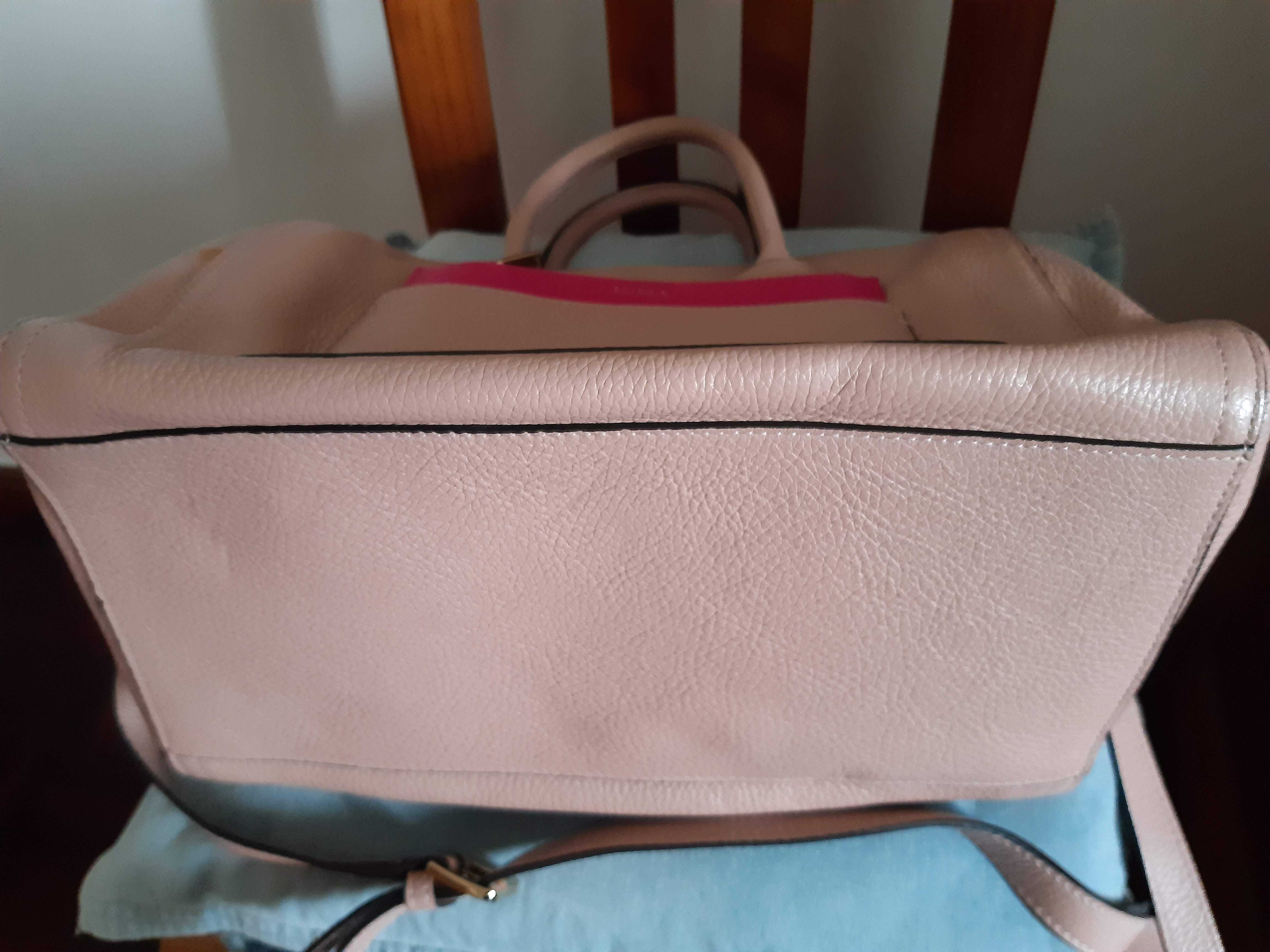 Mala original FURLA pele genuína, rosa, como nova