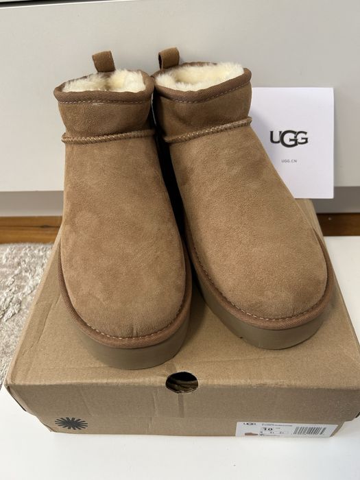 Замшеві Уггі 41 р., 3 см. Classic Ultra Mini Platform Boot Chestnut