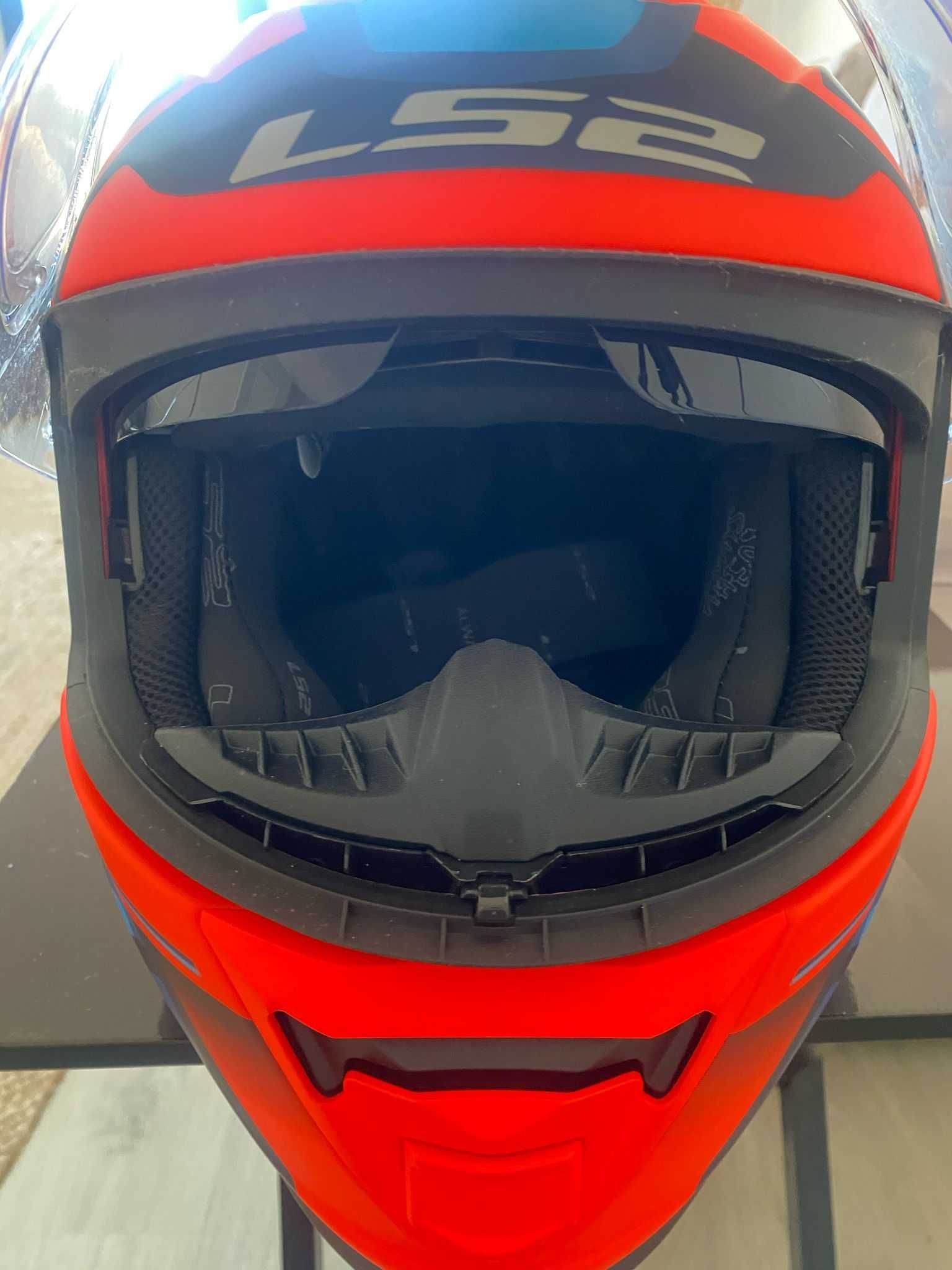 Capacete NOVO LS2 FF800 Storm Faster Azul Laranja