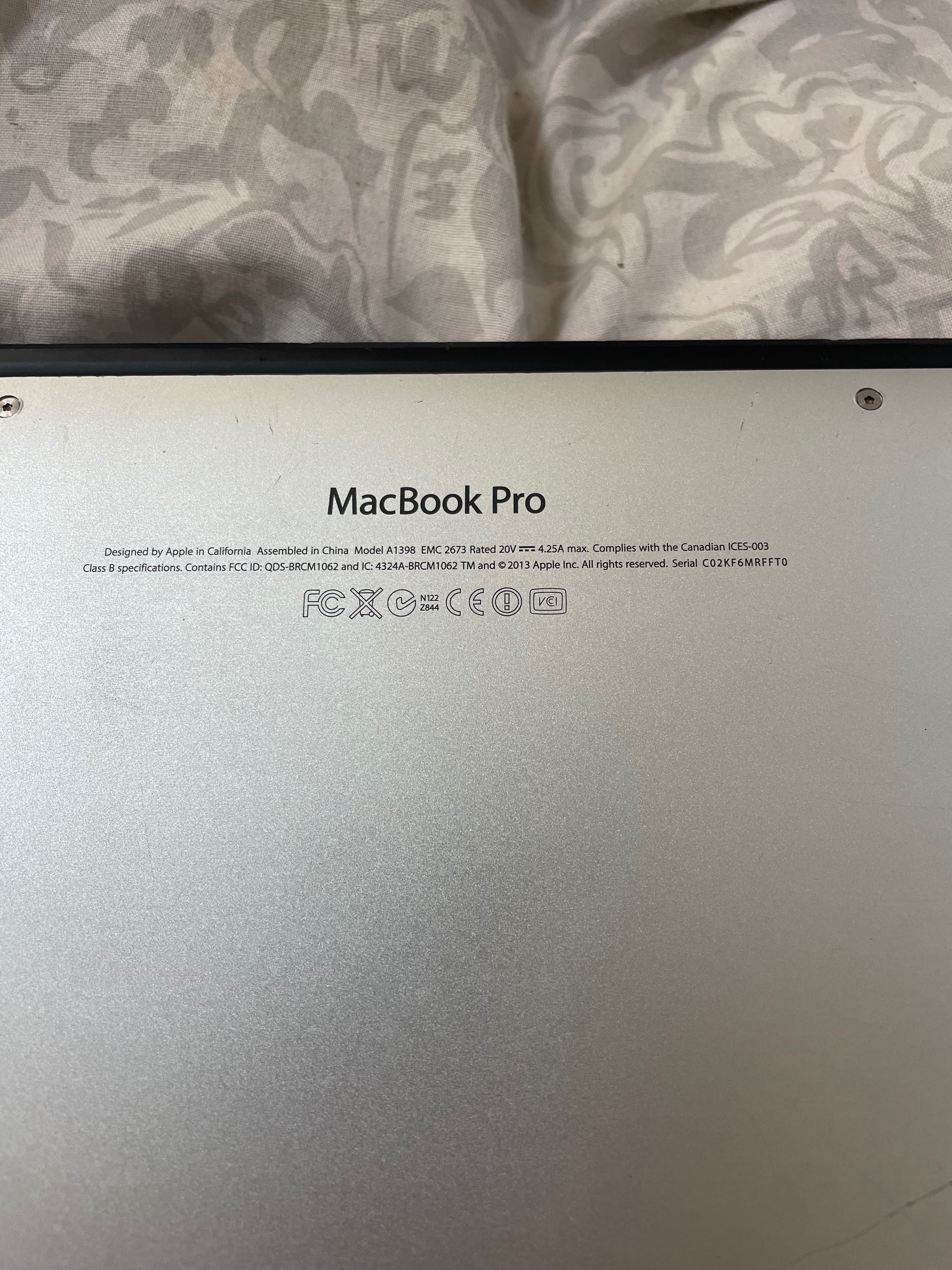 MacBook Pro 15 дюймів А1398