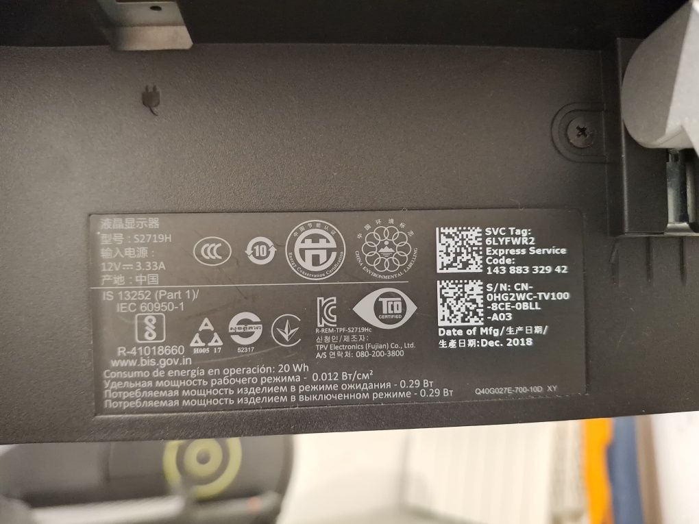 Monitor 27 polegadas Dell 1080p