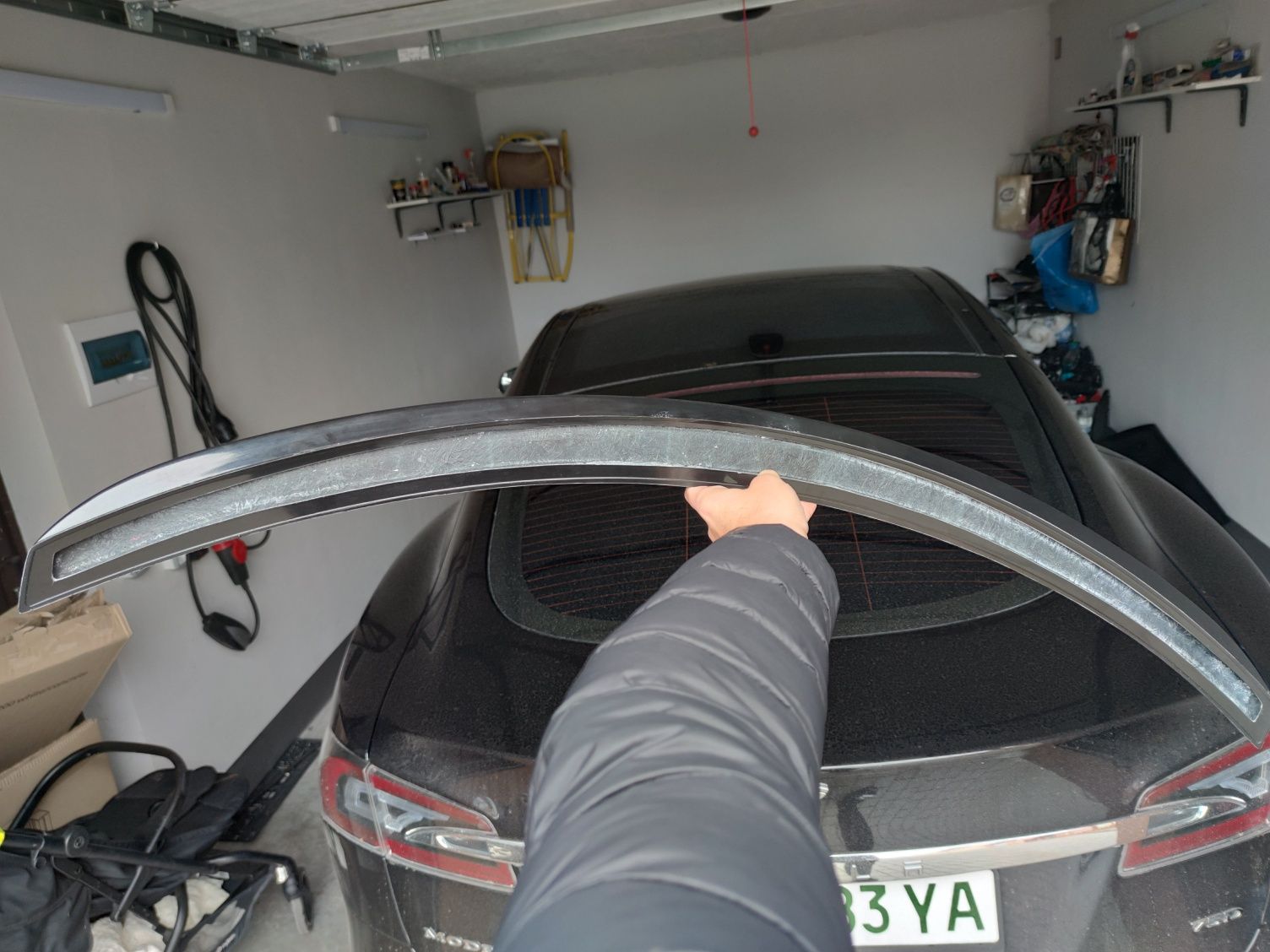 Ліп спойлер Tesla Model S під Performance MS на багажник