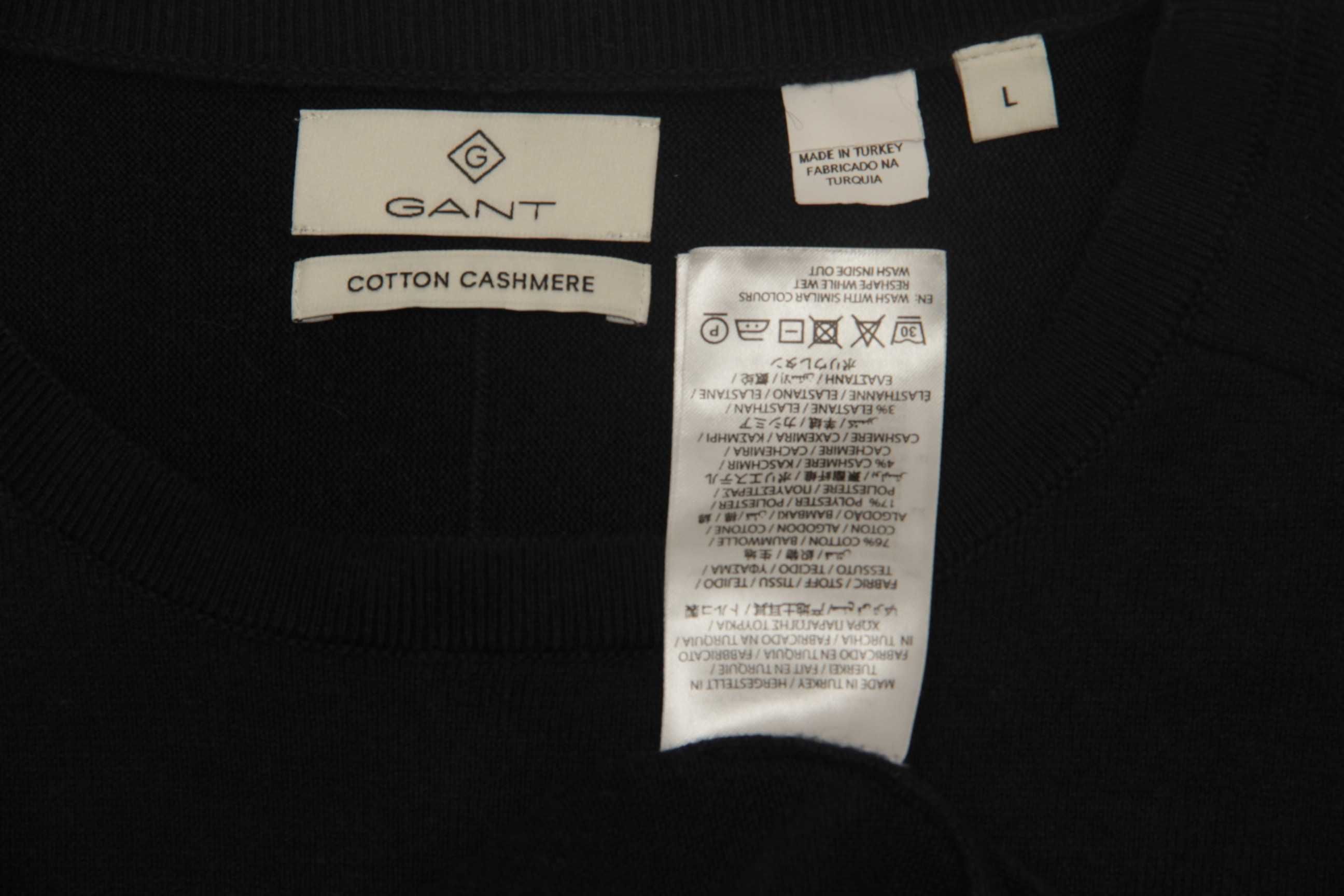 GANT рр L свитер из хлопка Pima и кашемира cotton cashmere