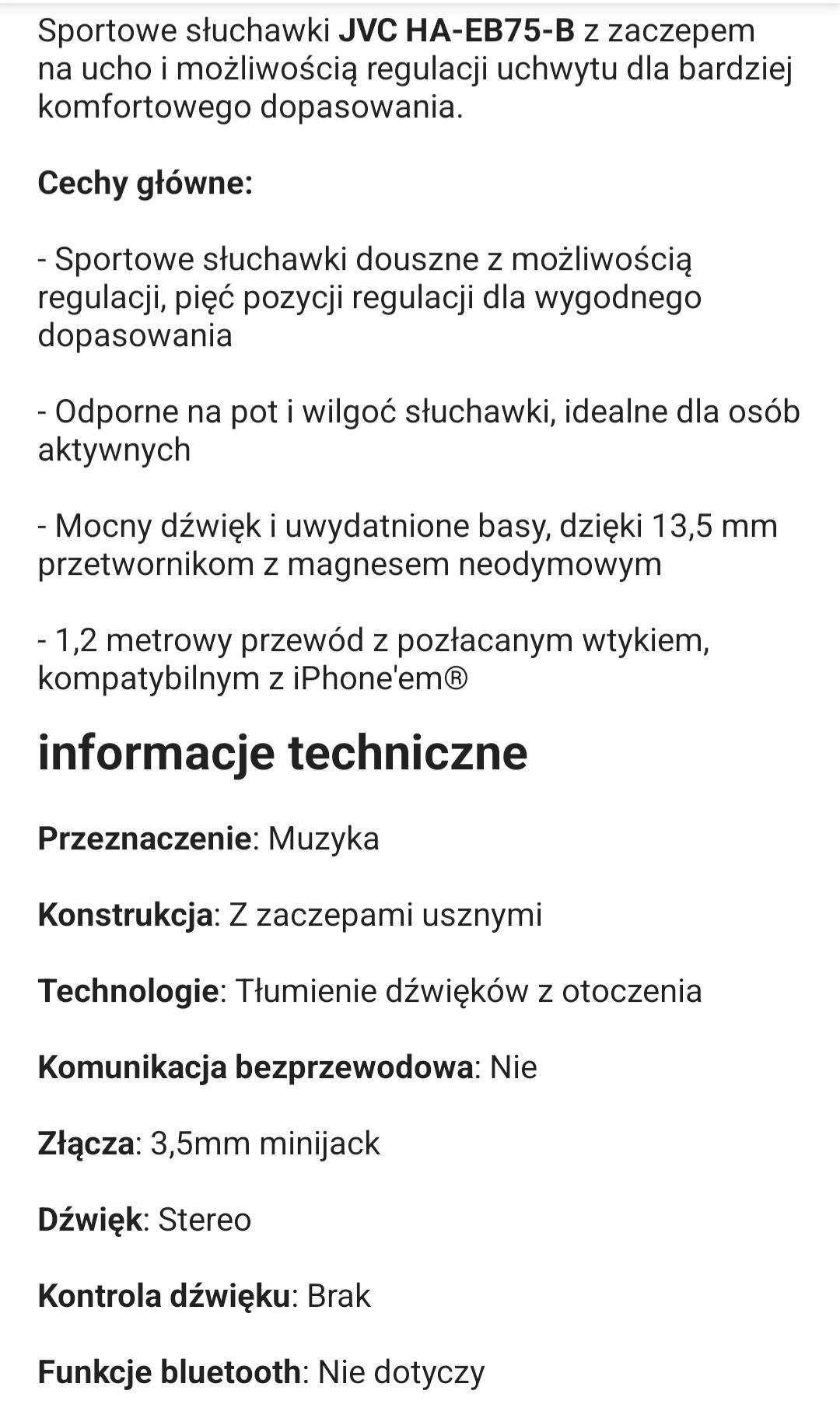 Jvc sport słuchawki nowe