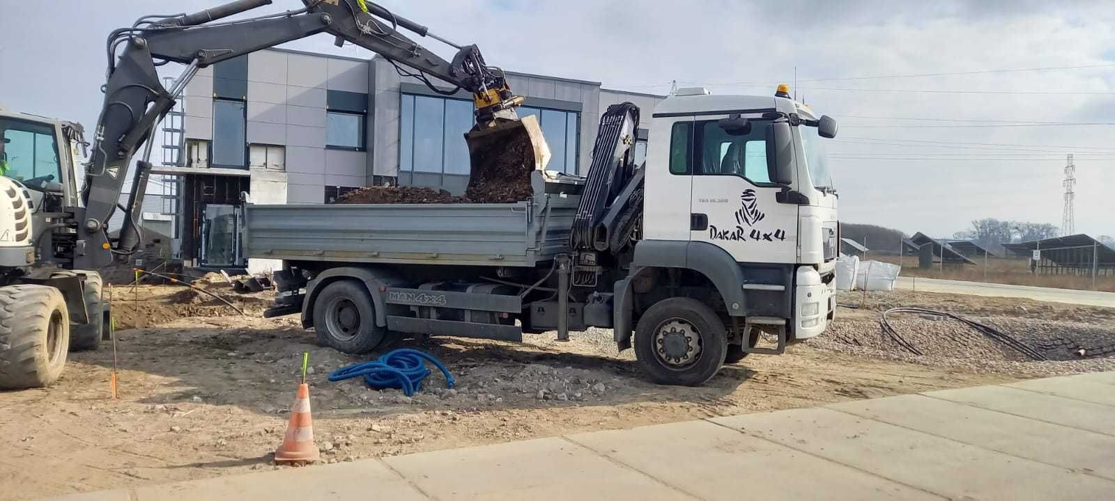 Transport, wywrotka, usługi HDS- piasek, ziemia, kostka brukowa