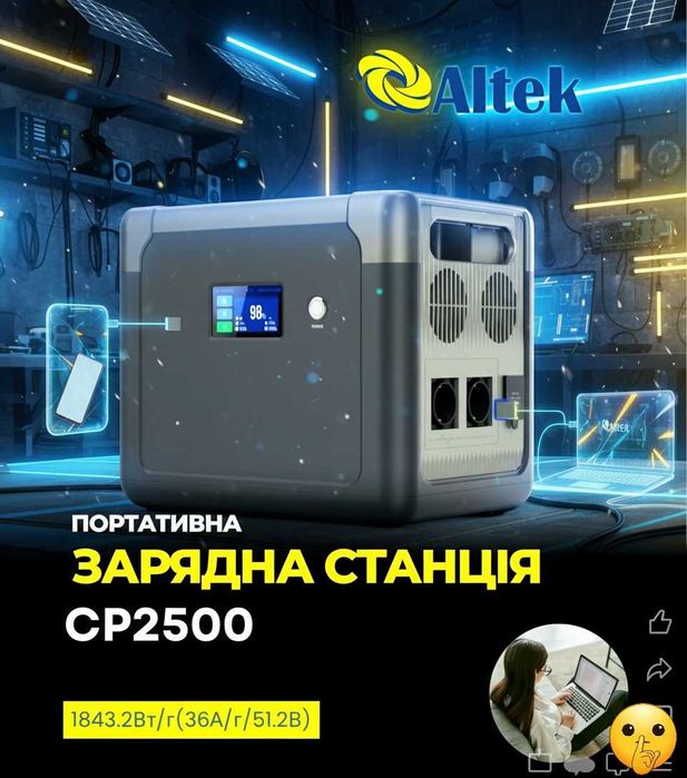 Портативна зарядна станція ALTEK СР2500 — надійне резервне джерелo