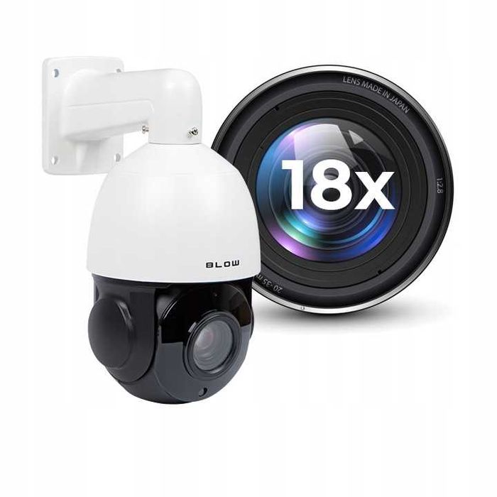 Kamera szybko-obrotowa IP PTZ 5MP 18x REALNY ZOOM PATROL Nagrywanie SD