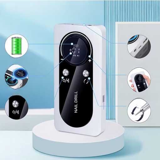 Frezarka do paznokci manicure mocna + frezy 45000rpm akumulator V2