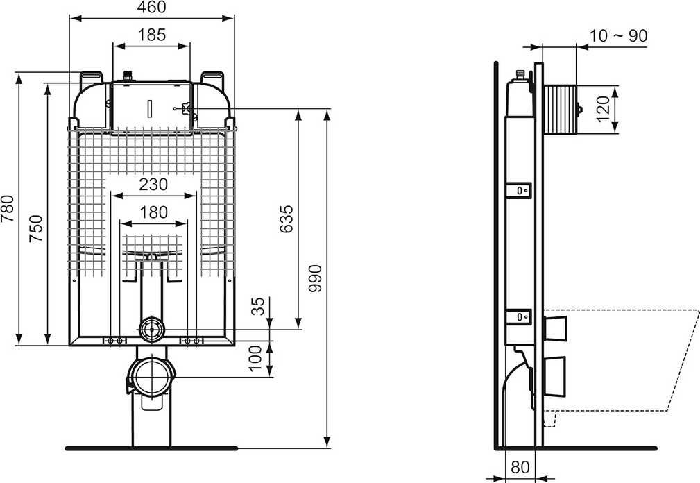 Stelaż Moduł Do Wc Toalety Ideal Standard R014667 PROSYA