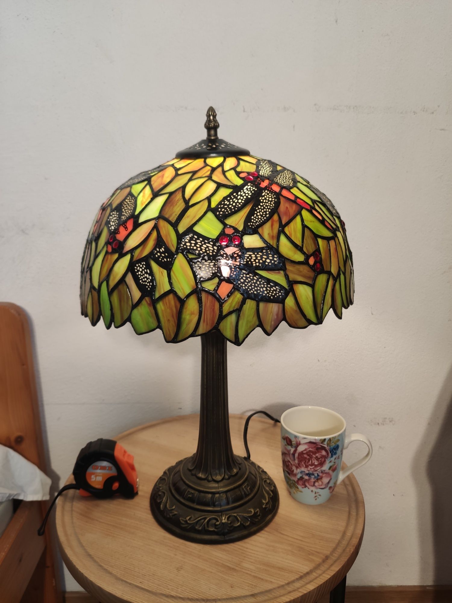 Duża lampa witrażowa w stylu Tiffany 48cm