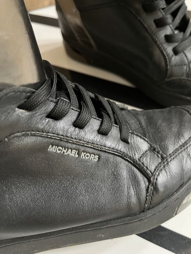 Czarne skórzane sneakersy Michel Kors rozm 37