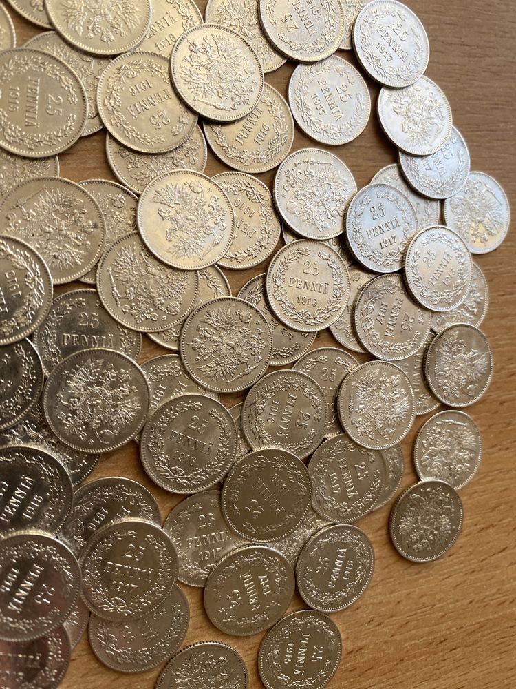 Монети фінляндія 25 пенні срібло царизм