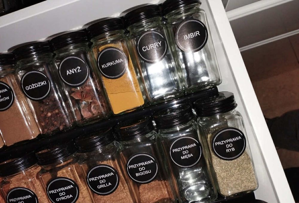 Zestaw słoików na przyprawy – 24 szt. szklanych pojemników