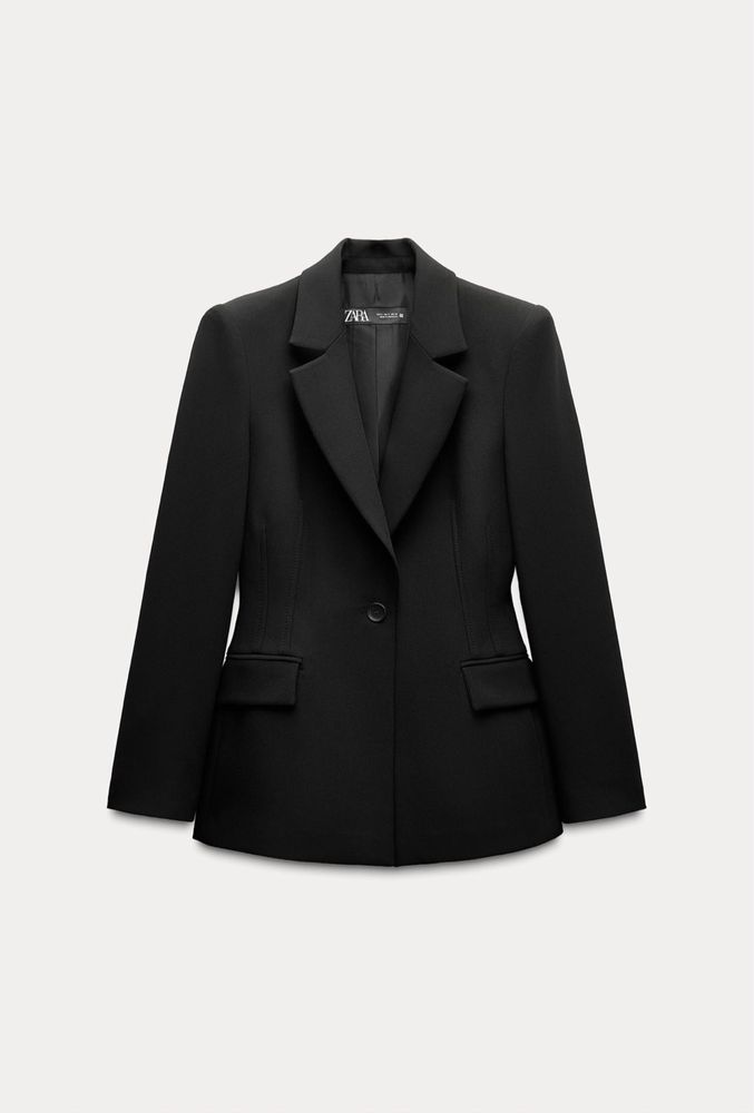 вишуканий приталений блейзер zara new xs  | піджак